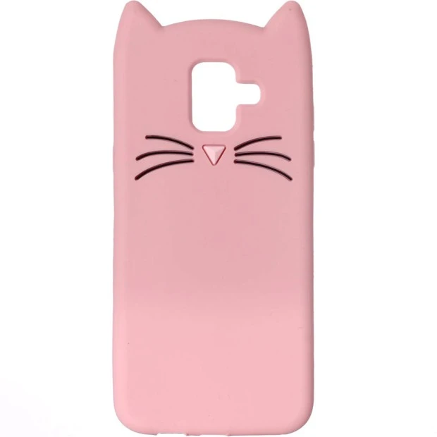 Силиконовый чехол Kitty Case Samsung Galaxy A6 (2018) A600 (розовый)