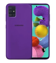 Силикон Original 360 Case Logo Samsung Galaxy A51 (2020) (Фиолетовый)