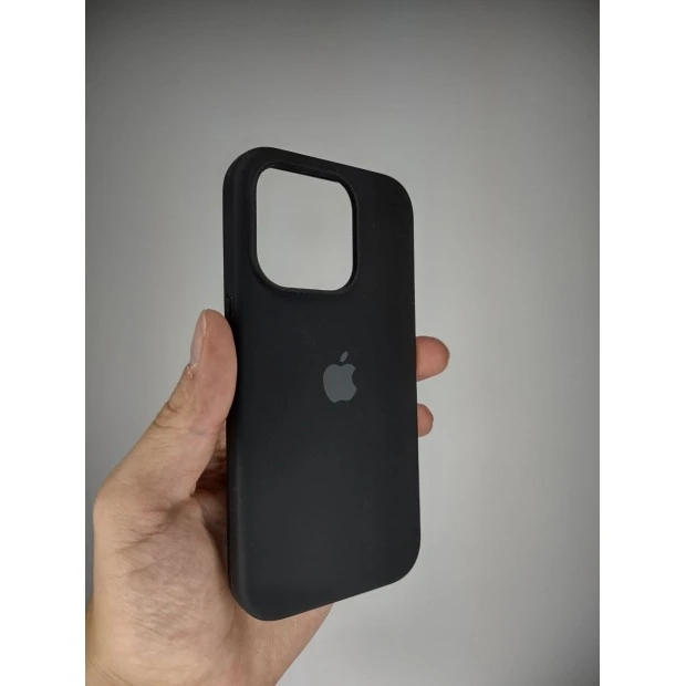Силикон Original Round Case Apple iPhone 15 Pro (07) Black
