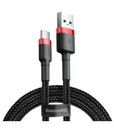USB-кабель Baseus Cafule Спеціальна Едіція 2A (3м) (Type-C) (Чорний / Червоний) ..