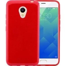 Силиконовый чехол Glitter Meizu M5 (Красный)