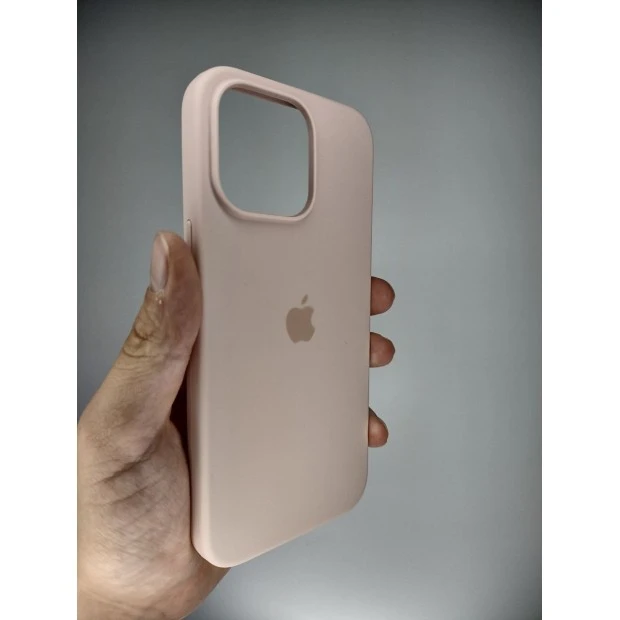Силіконовий оригінальний чохол Apple iPhone 15 Pro Max (08) Pink Sand