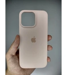 Силіконовий оригінальний чохол Apple iPhone 15 Pro Max (08) Pink Sand