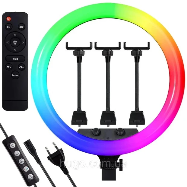 Набір для зйомки LED-лампа MJ-56 (56 см) RGB Remote (Чорний)