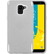 Силиконовый чехол Glitter Samsung Galaxy J6 (2018) J600 (Серый)