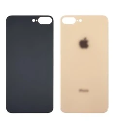 Заднее стекло корпуса для Apple iPhone 8 Plus Gold (золотистое) (Big hole)