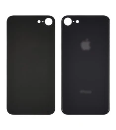 Заднее стекло корпуса для Apple iPhone 8 Space Gray (серое) (Big hole)
