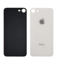 Заднее стекло корпуса для Apple iPhone 8 White (белое) (Big hole)