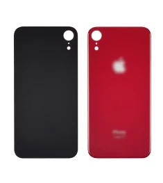 Заднее стекло корпуса для Apple iPhone XR Red (красное) (Big hole)