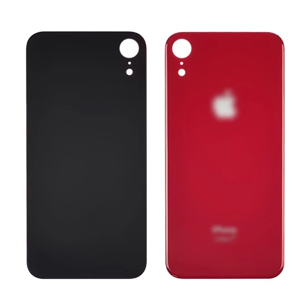 Заднее стекло корпуса для Apple iPhone XR Red (красное) (Big hole)