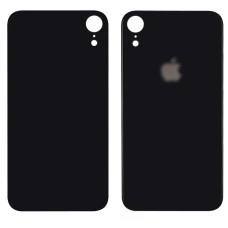 Заднее стекло корпуса для Apple iPhone XR Black (чёрное) (Big hole) HC