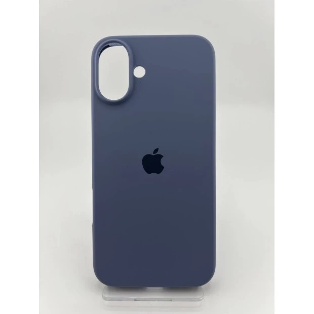 Силіконовий оригінальний чохол для Apple iPhone 16 Plus (42), тіньовий синій.