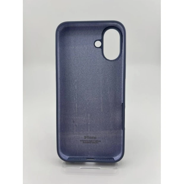 Силіконовий оригінальний чохол для Apple iPhone 16 Plus (42), тіньовий синій.