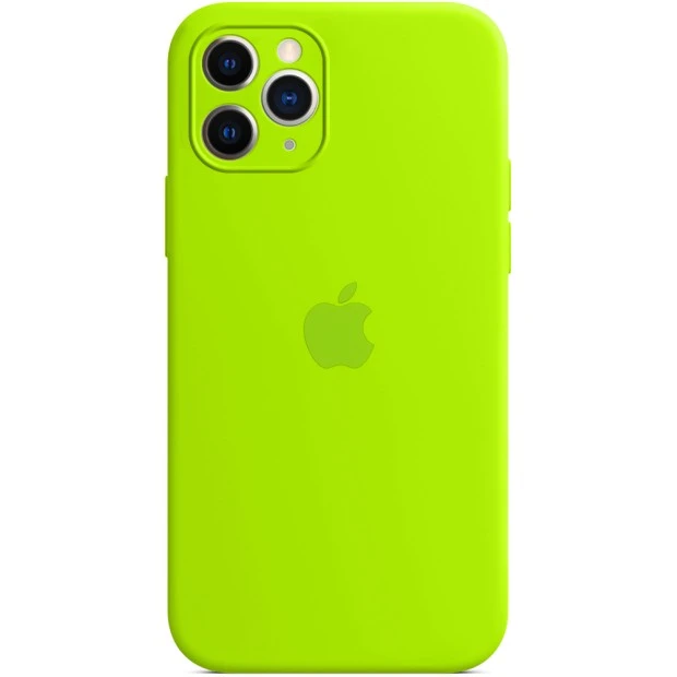 Силіконовий оригінальний чохол RoundCam для Apple iPhone 11 Pro Max (27) трав'яного зеленого кольору.