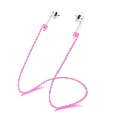 Силиконовый шнурок для Apple Airpods 55cm (Розовый)