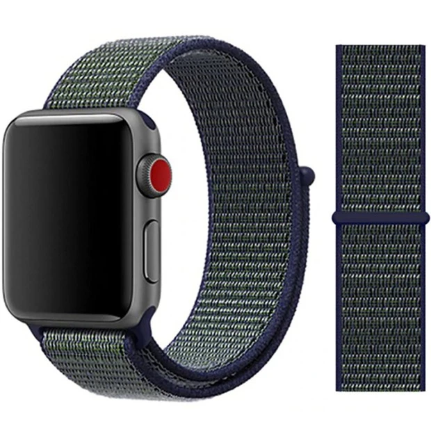 Ремешок Nylon Apple Watch 38 / 40 mm (Сине-зелёный)