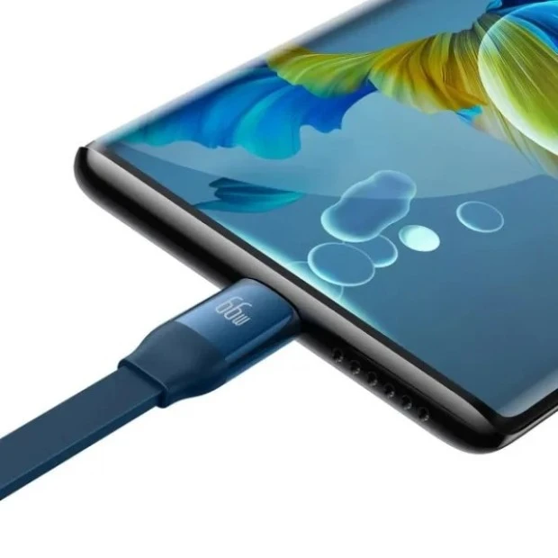 USB-кабель Baseus Bright Mirror 2 66W (1.1м) (MicroUSB+Lightning+Type-C) (синій) CAMJ010103