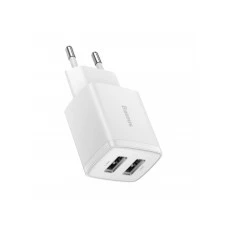СЗУ-адаптер Baseus Compact 10.5W 2A (2USB) (Белый) CCXJ010202