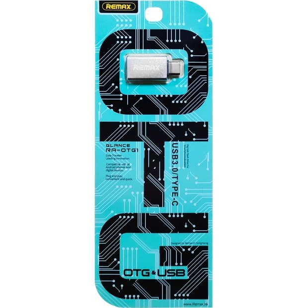 OTG-переходник Remax Lesu RA (USB 3.0 - Type-C) (Стальной)