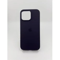 Силіконовий оригінальний чохол круглої форми для Apple iPhone 16 Pro Max (72) баклажановий.