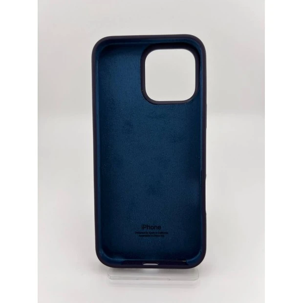 Силіконовий оригінальний чохол круглої форми для Apple iPhone 16 Pro Max (72) баклажановий.
