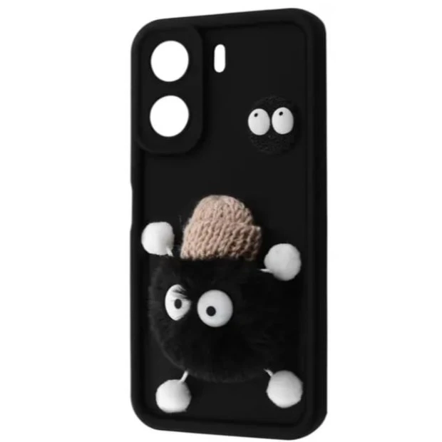 Чохол Pretty Things Case для Xiaomi Redmi 13C  /  Poco C65  /  Poco M6 (Чорний / Пухнастий чорний)