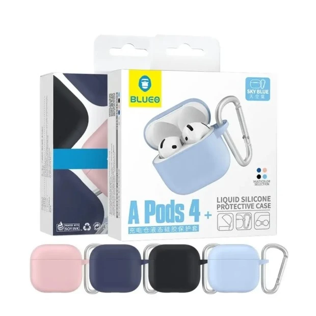 Чехол для наушников Blueo Liquid Silicone Apple AirPods 4 (53) Sky Blue