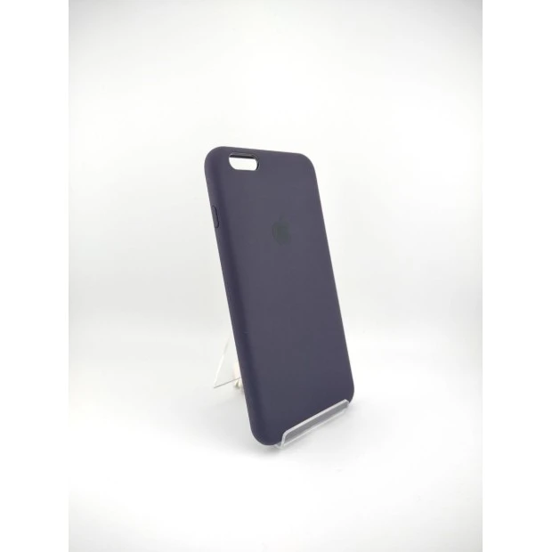 Силіконовий оригінальний чохол круглого формату для Apple iPhone 6 Plus  /  6s Plus (баклажановий)