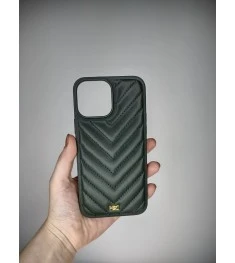 Силіконовий чохол HDD YSL для Apple iPhone 13 Pro Max (Темно-зелений)
