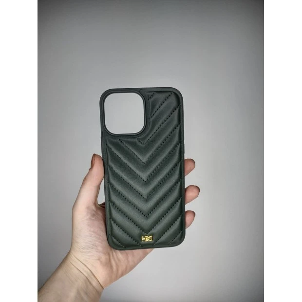 Силіконовий чохол HDD YSL для Apple iPhone 13 Pro Max (Темно-зелений)