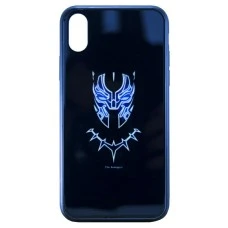 Накладка Luminous Glass Case Apple iPhone XR (Black Panther)