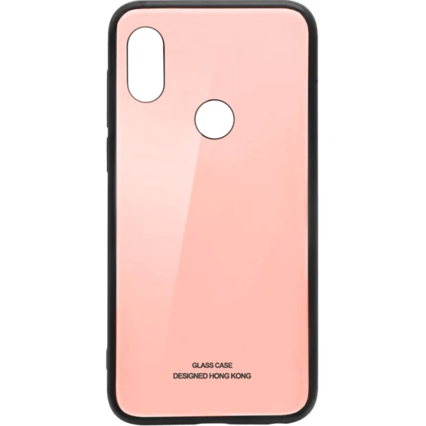 Накладка Glass Case Xiaomi Redmi Note 6 / Note 6 Pro (персик)