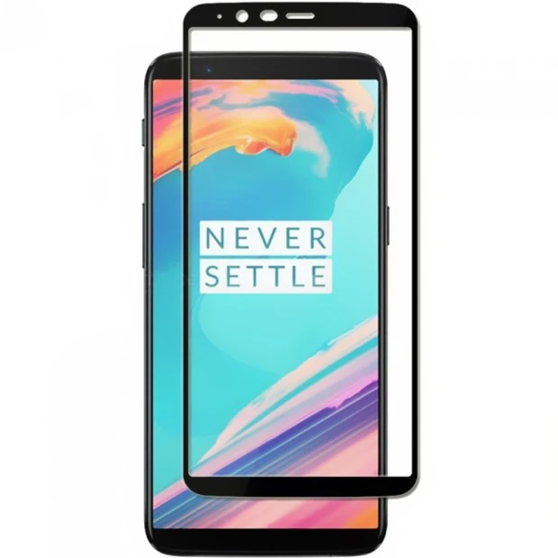 Защитное стекло для OnePlus 5T Black (Клей)