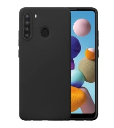 Силіконовий графітовий чохол для Samsung Galaxy A21 (2020) (чорний)