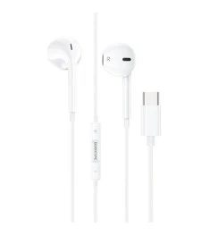 Wired earphones with headset Borofone BM60 Type-C DAC (White)