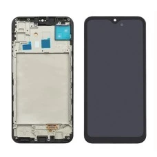 Дисплей для Samsung A155 Galaxy A15 (2023) с чёрным тачскрином и корпусной рамкой (с широким ободком