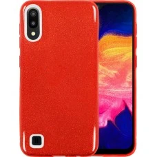 Силиконовый чехол Glitter Samsung Galaxy A10 / M10 (2019) (Красный)