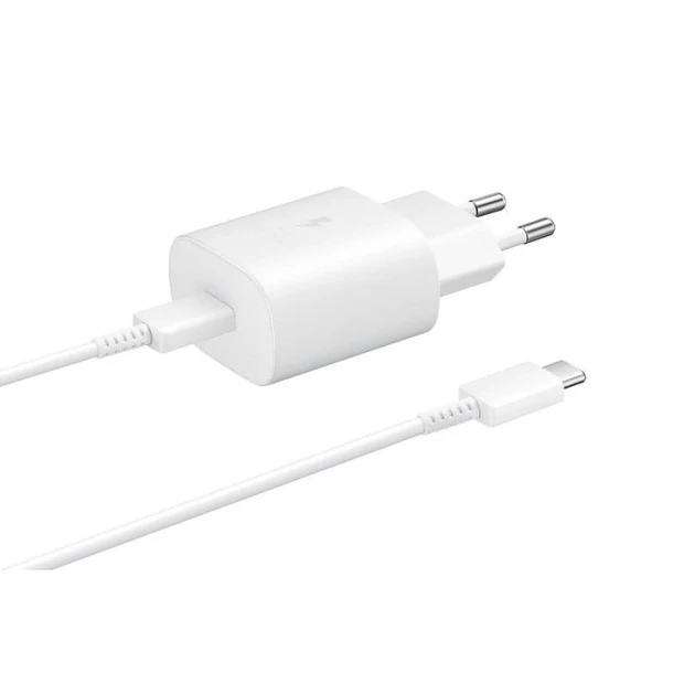 Samsung EP-TA800 25W Power Adapter (1 Type-C) + Type-C Cable (White)