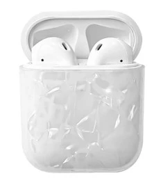 Футляр для наушников Clear Case Apple Airpods Marble (White)