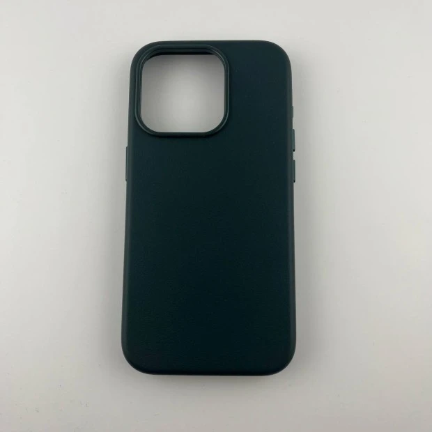 Чохол WAVE Premium Leather Edition Case з MagSafe для iPhone 15 Pro (Лісовий Зелений)