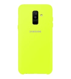 Силикон Original Case Samsung Galaxy A6 Plus (2018) A605 (Лайм)