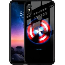Накладка Luminous Glass Case Xiaomi Redmi Note 6 / Note 6 Pro (Captain America)