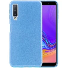 Силикон Glitter Samsung Galaxy A7 (2018) A750 (голубой)