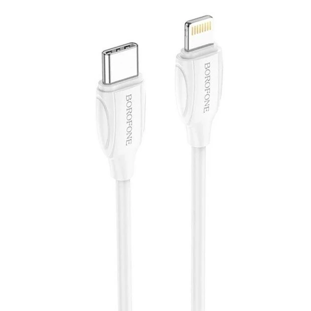 USB-кабель Borofone BX19 Benefit 20W (Type-C на Lightning) (Білий)