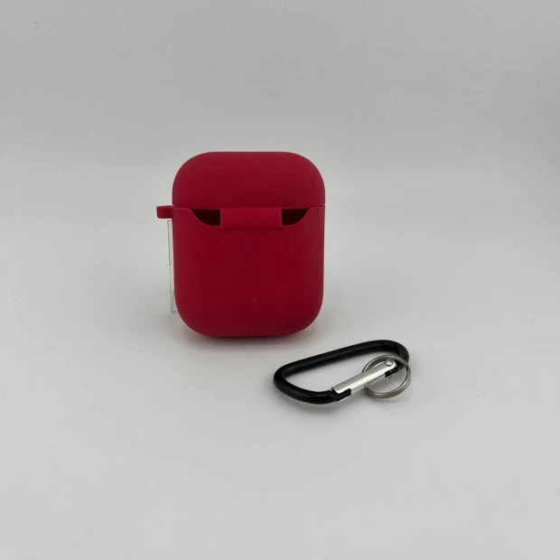 Чохол для навушників Full Silicone Case with Microfiber Apple AirPods (60) Fuchsia