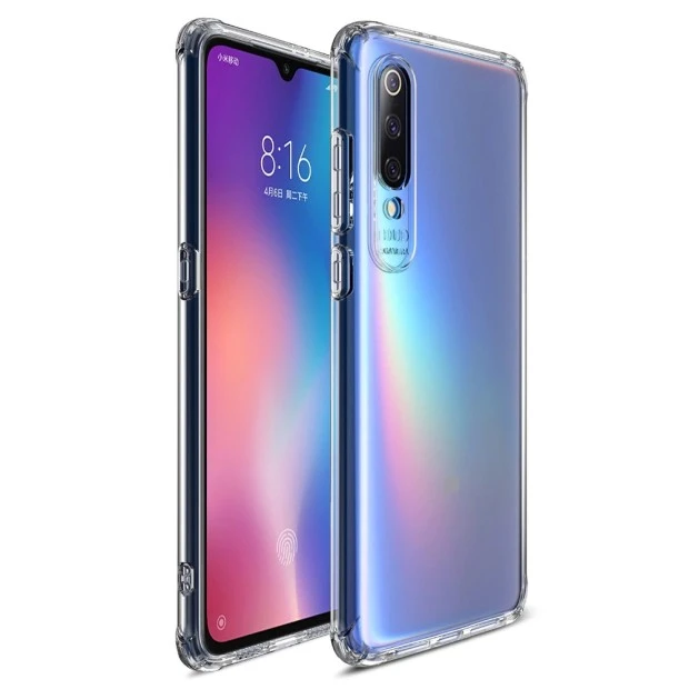 Силиконовый чехол 6D Xiaomi Mi9 SE (Прозрачный)