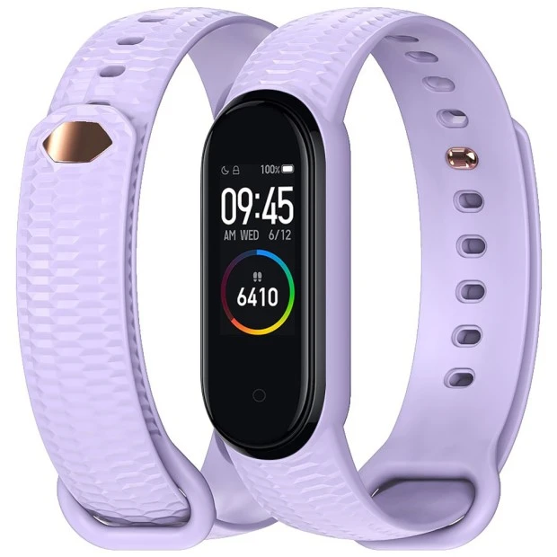 Ремешок Hexagonal Style Xiaomi Mi Band 3 / Mi Band 4 (Фиалковый)