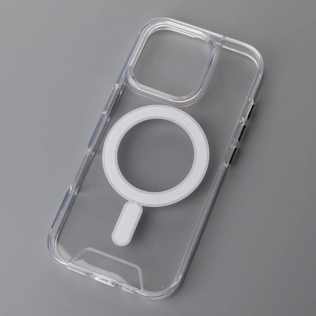 Силіконовий чохол Space Case MagSafe для Apple iPhone 16 Pro (Прозорий)