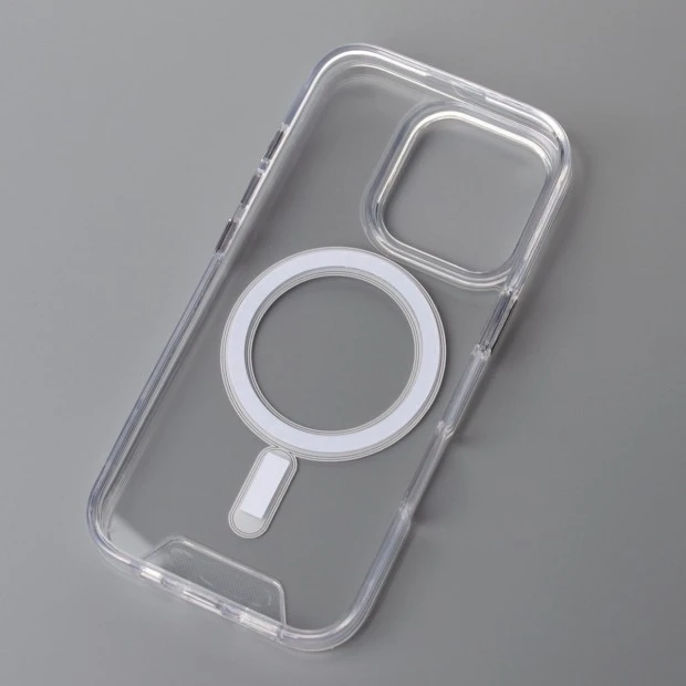 Силіконовий чохол Space Case MagSafe для Apple iPhone 16 Pro (Прозорий)