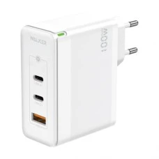 Walker WH-47 100W GAN Power Adapter (1USB  /  2Type-C) (White)
